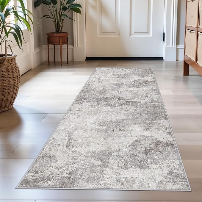 Abstract 2x5 Rug Runner Washable Non-Slip Hallway Carpet