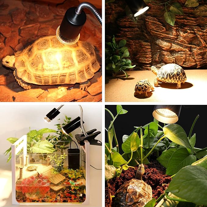 OMAYKEY 50W 6-Pack UVA + UVB Full Spectrum Sun Lamp Sunbathe Heat Lamp/Bulb/Light for Lizard Reptiles and Amphibians