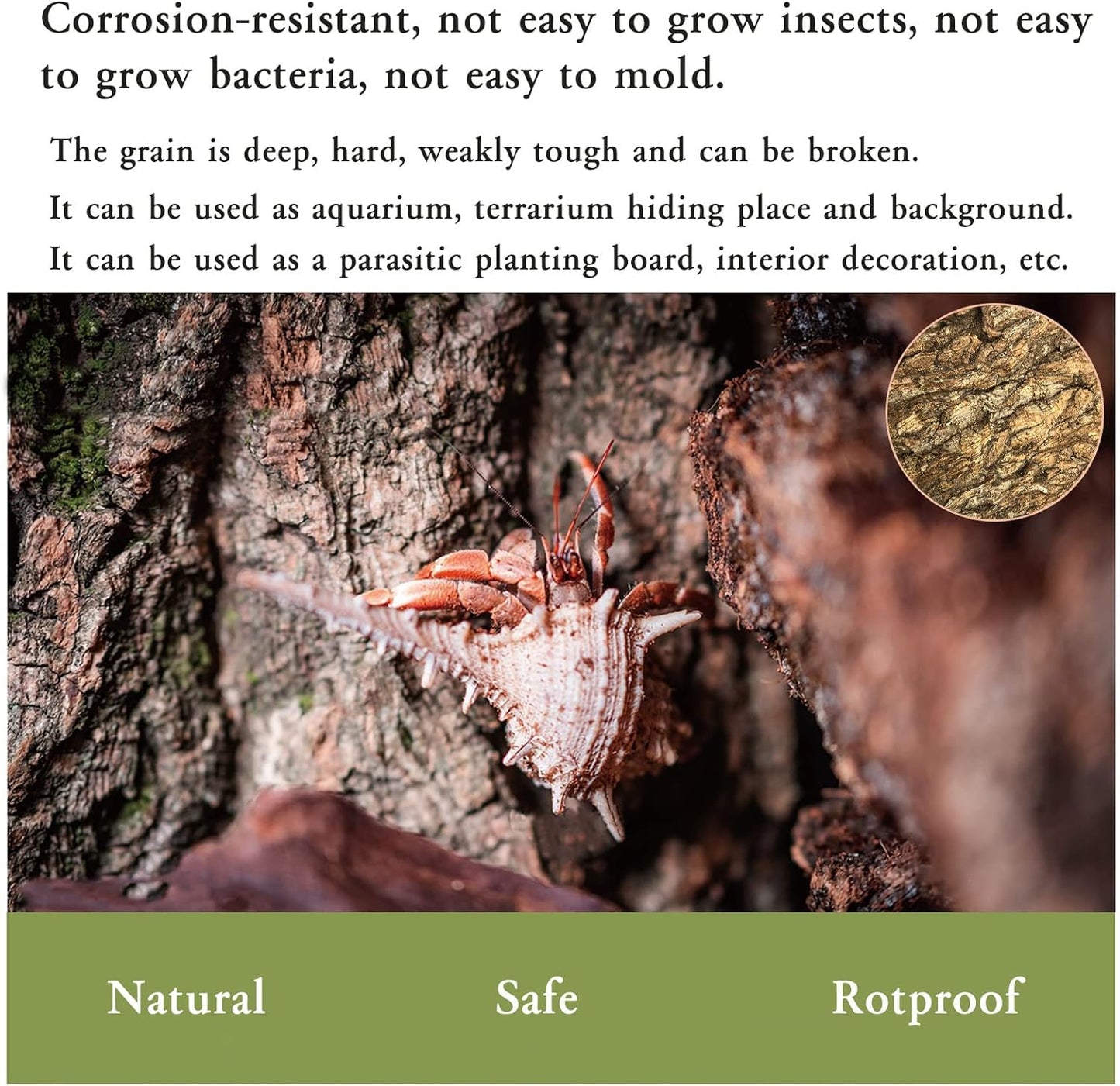 Tfwadmx 2Pcs Cork Tile Terrarium Background 15.7"x11.8" Reptile Bark Backdrop Wall Decor 3D Bearded Dragon Tank Climbing Mat Decoration for Gecko Lizard Tortoise Chameleon