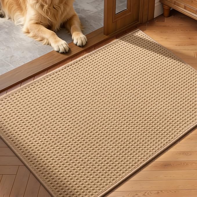 YIHOUSE Indoor Door Mat 24" x 36", Non-Slip Washable Entryway Mat, Dirt Trapper