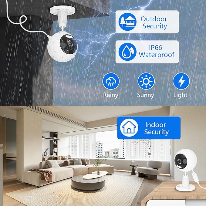 5G/2.4G Outdoor/Indoor Security Camera,1080P Baby/Elder/Dog/Pet Camera with Phone App, WiFi Baby Monitor, Motion Detection, Alarm Siren, Night Vision, IP66 Waterproof, Two-Way Talk, SD/Cloud