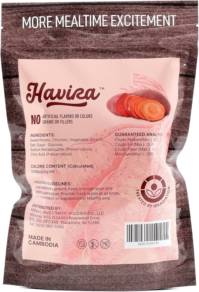Havira 1.5 LB Value Pack Sweet Potato Dog Treats, Healthy Chicken Wrapped Dog Chews Made with Real Veggies, Easy to Digest Gentle Daily Rewards for Picky Dogs