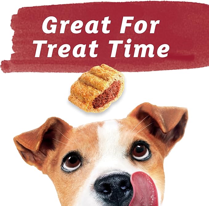 Beneful Purina Made in USA Facilities Dog Treats, Baked Delights Hugs with Real Beef & Cheese 8.5 Ounce Pouch (Pack of 3)