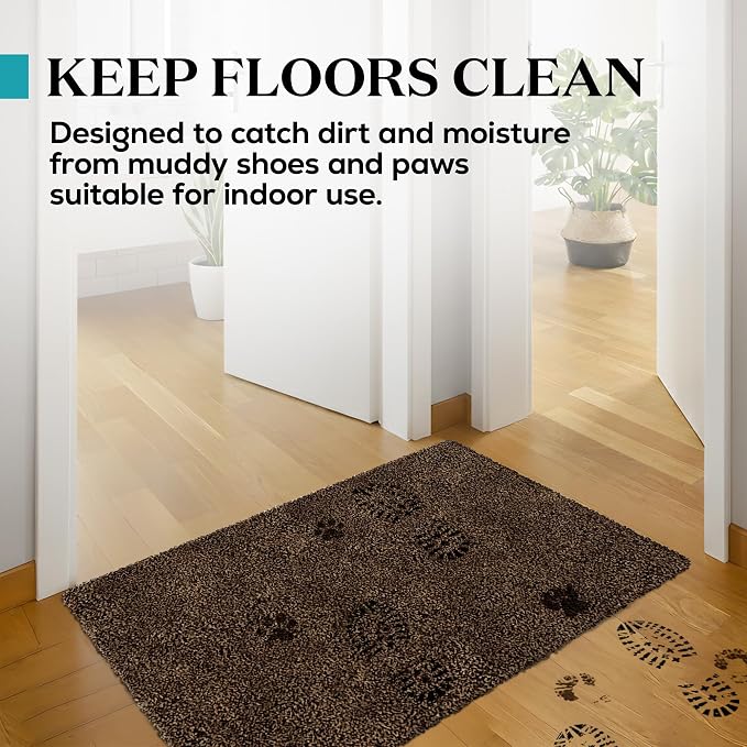 Premium Microfiber Indoor Door Mat – 36"x60" Washable Entry Mat, Waterproof