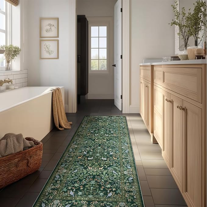 Washable Runners for Hallways Kitchen Rugs: 2'x6' Runner Rug Stain Resistant