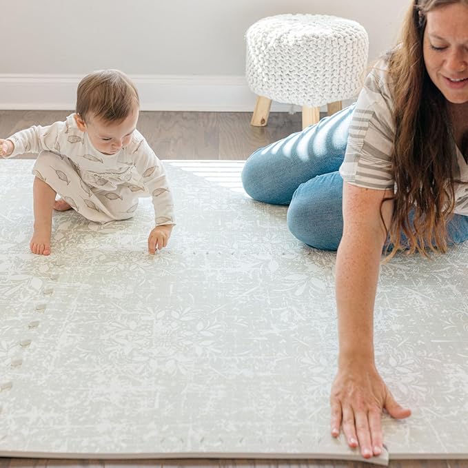 Baby Play Mats for Floor - Eden (6x6ft) - Premium EVA Foam Play Mat for Babies & Toddlers - Perfect for Tummy Time, Crawling, Playroom - Stylish & Comfortable Kids Play Mat