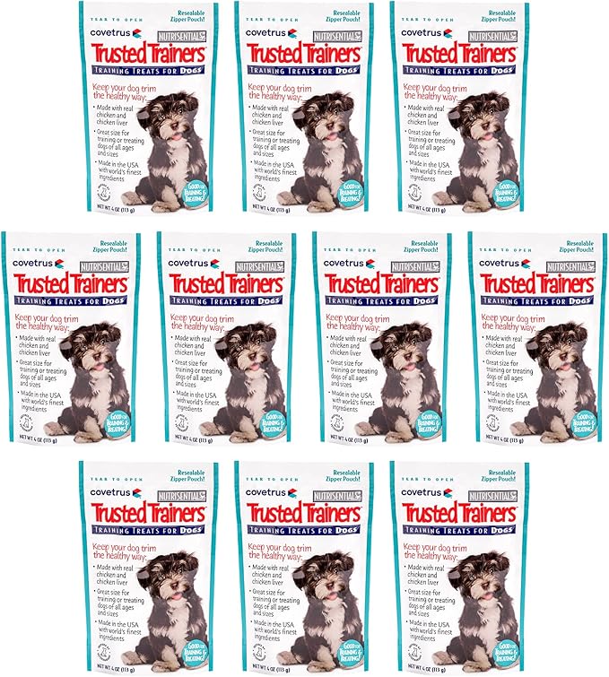 Covetrus NutriSentials Trusted Trainers Training Treats for Dogs - Soft Dog Treats for Small, Medium & Large Dogs - Chicken Flavor - 10 Pack - 4 oz