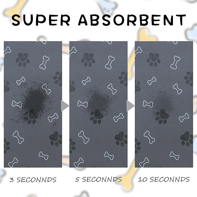 Pet Cat Dog Food Mat Non Slip Mat for Dog Water Bowl Mat Quick Dry Absorbent Cat Feeding Mat, 32 * 17 in, Black