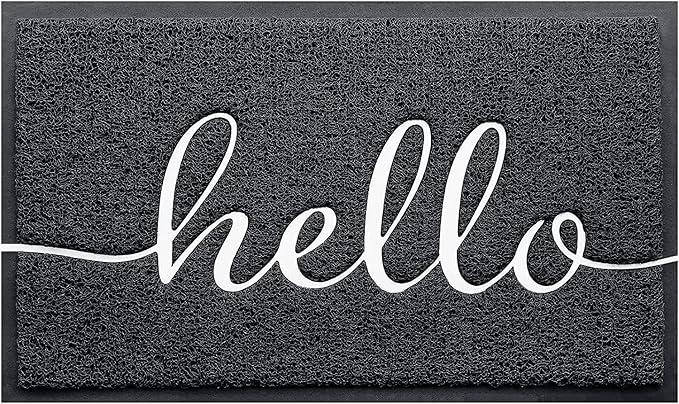 CozyBounty Door Mat Hello Mats Outdoor Indoor Non-Slip Doormat