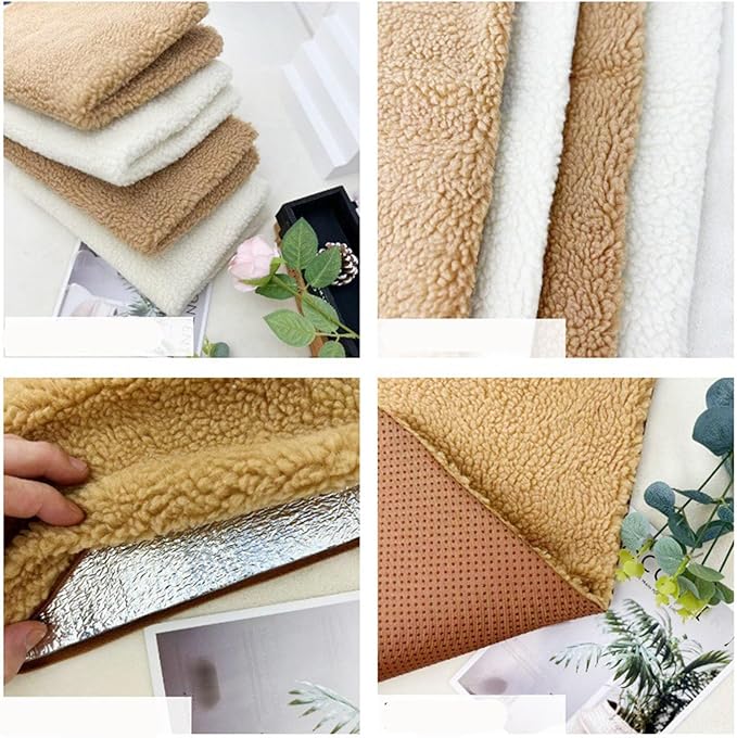 Dog Bed Pad Soft Comfortable Faux Lamb Wool Pet Sleeping Mat Durable Pet Bed Mat for Indoor Use Gift for Dogs Cats Small Medium Large Pets (White)