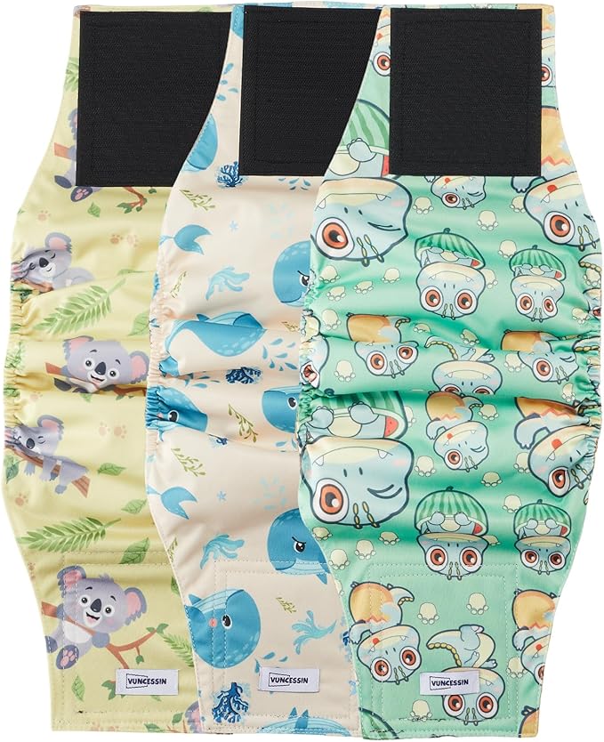 Washable Male Dog Diapers Reusable, Premium Belly Bands for Male Dogs, Pack of 3, High Absorbing Extra Extra Large Male Dog Pee Wraps for Puppy in Incontinence or Excitable Urination and Training(XXL)