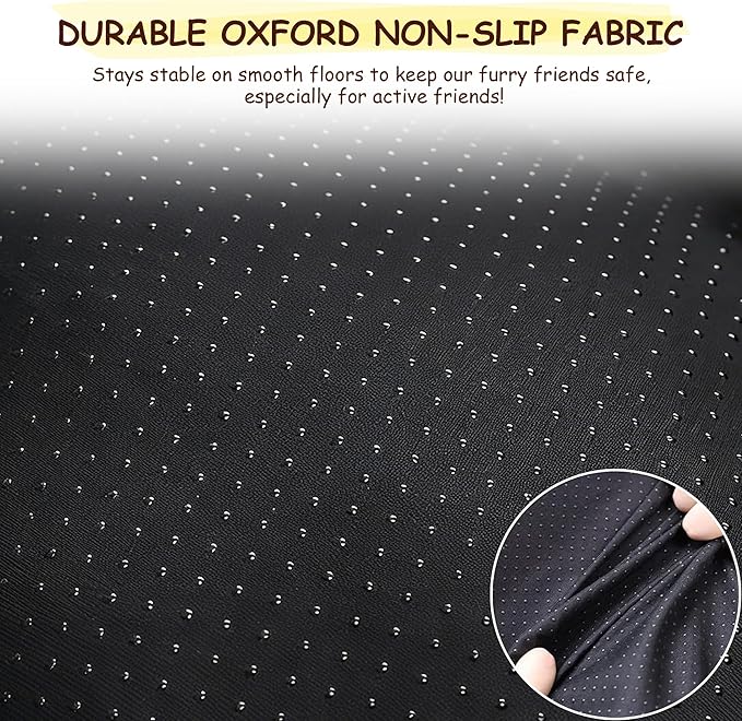 Washable Dog Bed for Small to Large Dogs, Calming Anti Anxiety Medium Dog Bed, Deluxe Plush Faux Fur Crate Beds, Comfy Fluffy Kennel Pad Pet Mat with Non-Slip Bottom, 41"x27", Dark Grey