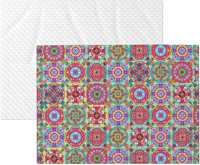 Boho Throw Blanket - Colorful Bohemian Floral Blanket for Dog Cat Pet Blankets 30x20 for Couch Sofa Bed