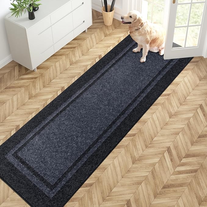 PURRUGS Dirt Trapping Door Mat 24" x 84", Non-Slip Machine Washable Entryway Rug