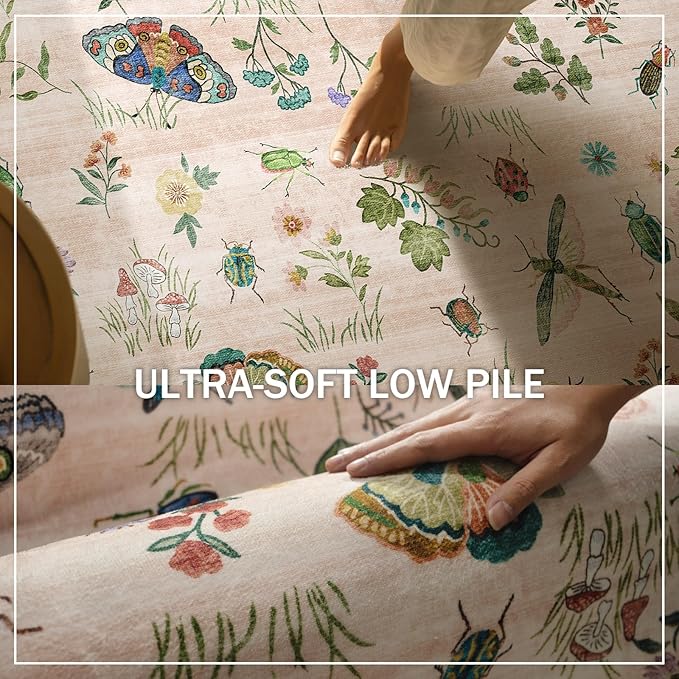 Machine Washable Hallway Runner Rugs: 2'x10' Kitchen Runner Stain Resistant Non