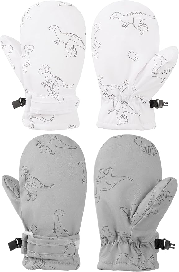 Toddler Gloves Kids Mittens Winter Warm Lined Fleece Gloves Waterproof Snow Baby Mitten for Boys Girls