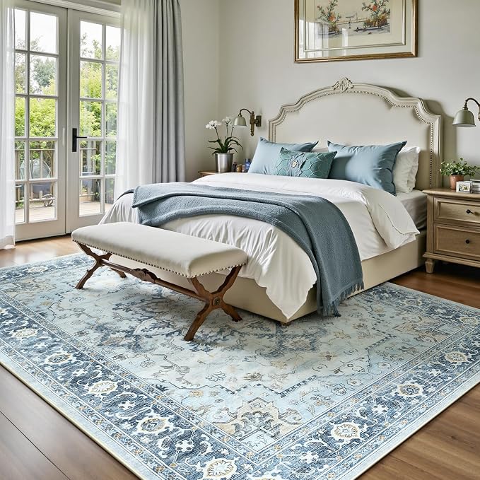 Lofus 9x12 Area Rugs for Living Room, Machine Washable Non-Slip Area Rug
