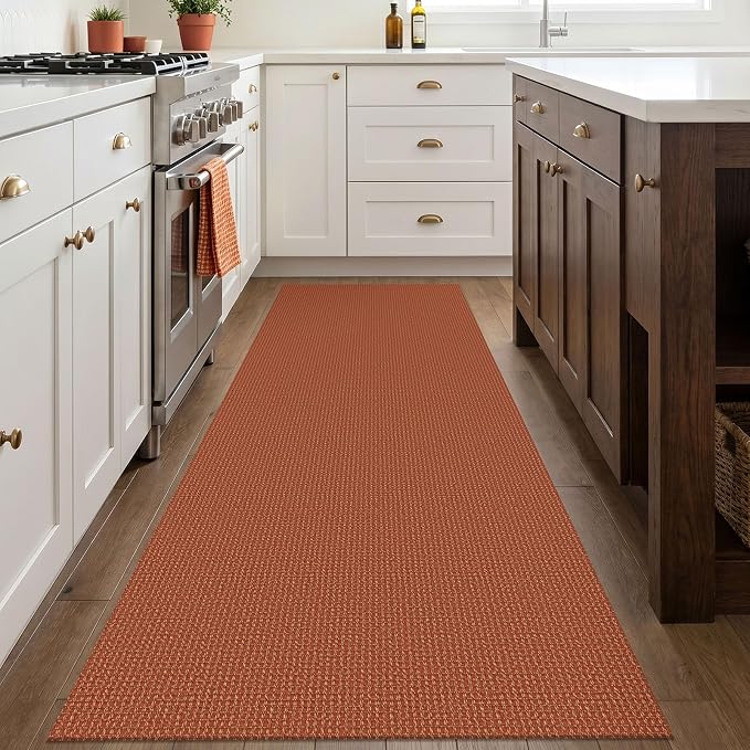 IOHOUZE Washable Runner Rug 3x8 Non Slip Rubber Backed Wide Hallway Runner