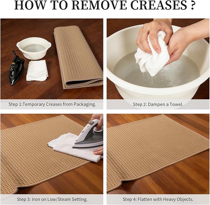 YIHOUSE Indoor Door Mat 24" x 36", Non-Slip Washable Entryway Mat, Dirt Trapper