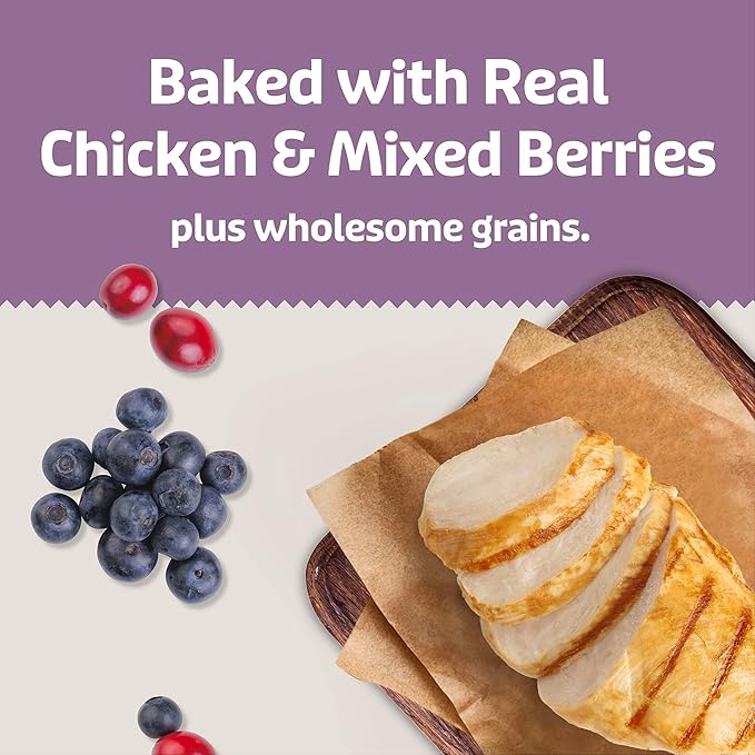 Blue Buffalo Soft & Chewy Health Bars, Baked with Real Chicken & Mixed Berries, Natural Dog Treats Enhanced with Vitamins and Minerals, 9 oz. Bag