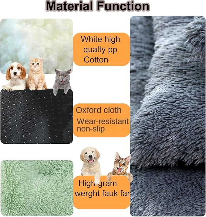 Dog Crate Mat, Dog Bed for Large Dogs, Comfy Fluffy Kennel Pad Anti-Slip for Dog beds & Furniture, Quilted Dog Bed for Pets for Medium/Small Dogs Cats (Color : Green 1, Size : 30x21)