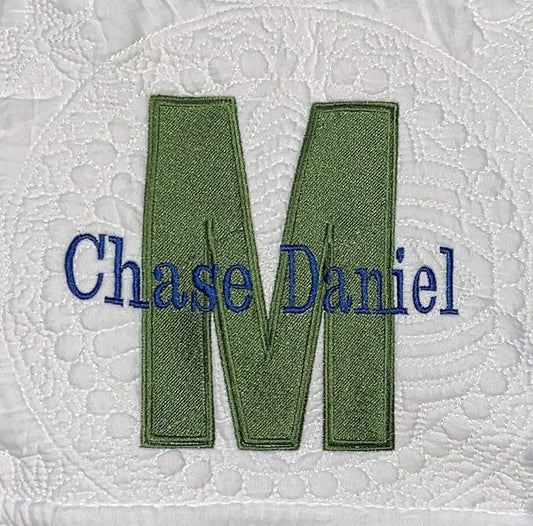 Personalized Baby Blanket Baby Quilt Monogrammed Blankets for Boys and Girls Embroidered Baby Gifts Chase