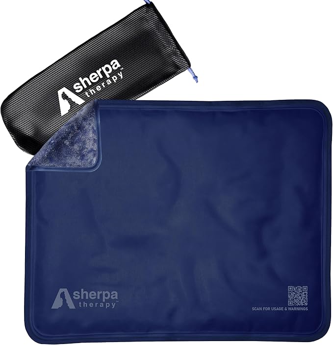 Large Ice Packs for Injuries Reusable - Soft Gel Hot and Cold Packs for Injuries, Hip, Shoulder, Back Pain Relief - 11.5" x 14.5" - Blue