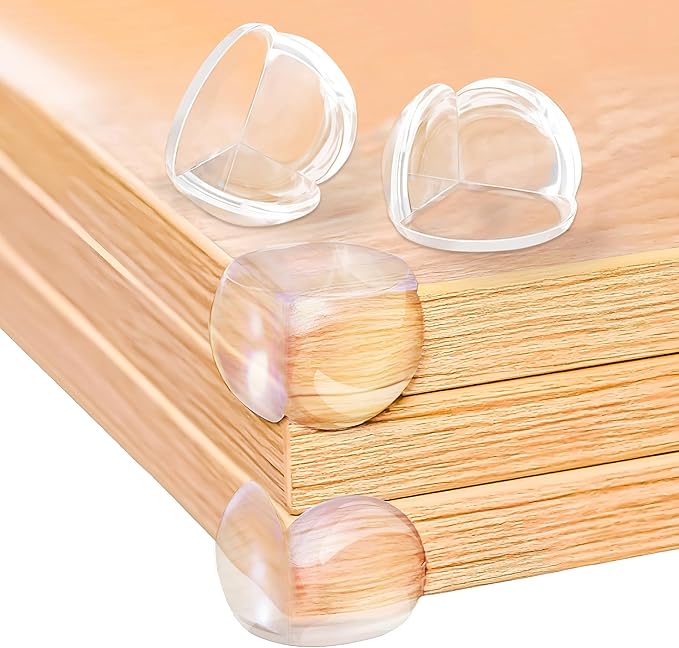 Elite, Clear Corner Protectors for Baby – Transparent Silicone Edge Guards – Soft & Flexible Bumpers for Table, Desk, Cabinet – Reusable & Easy to Apply – 12 Pack