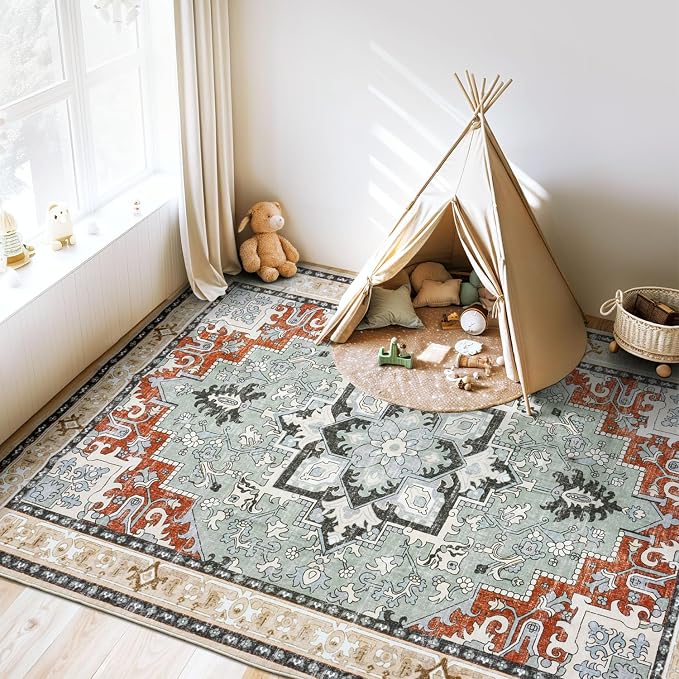 Lofus 9x12 Area Rugs for Living Room, Machine Washable Area Rug, Soft Large