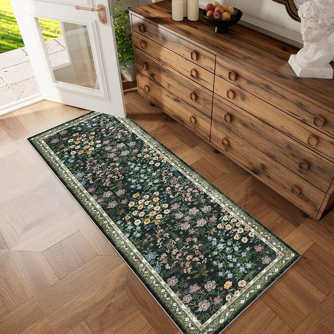 Machine Washable Rug Runners for Hallways: 2'6"x8' Kitchen Rugs Stain Resistant