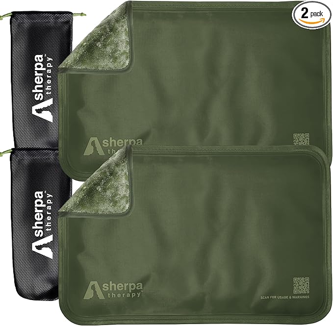 Medium Flexible Gel Ice Packs for Injuries Reusable - Soft Hot and Cold Packs for Injuries for Ankle, Arm, Foot, Leg, Back Pain Relief - 8" x 12" - 2PK - Green