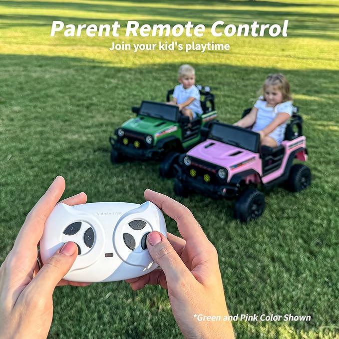 12V Kids Ride on Car Truck, Kids Electric Vehicles Car Ride on Toy for Toddlers 3-5 with Remote Control - Purple