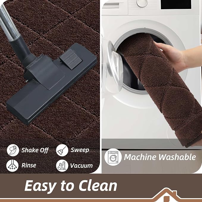 BEQHAUSE Dirt Trapper Door Mat 24" x 60", Doormat Non-Slip Entryway Rugs