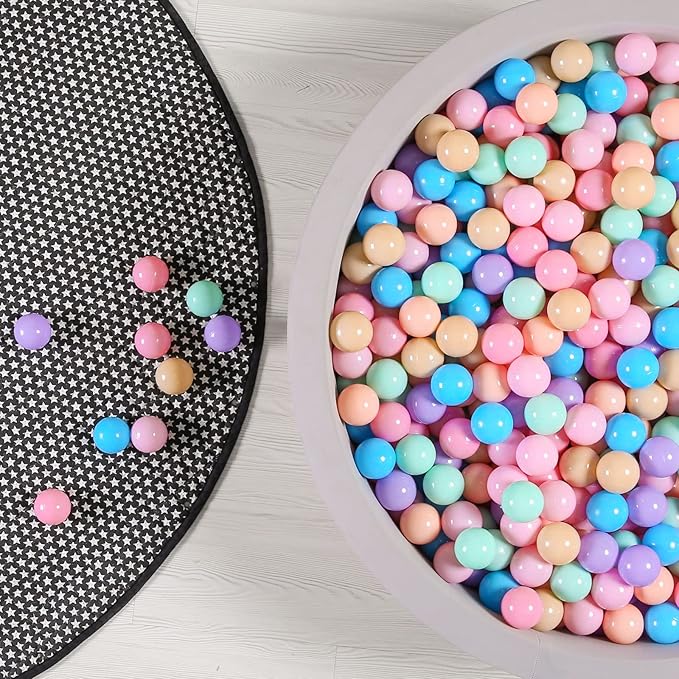 GOGOSO Ball Pits Balls for Toddlers Pack of 50 100 200 Plastics Shape Ball Non-Phthalate Non-BPA Non-Toxic 2.2-Inch Crush Proof Play Balls