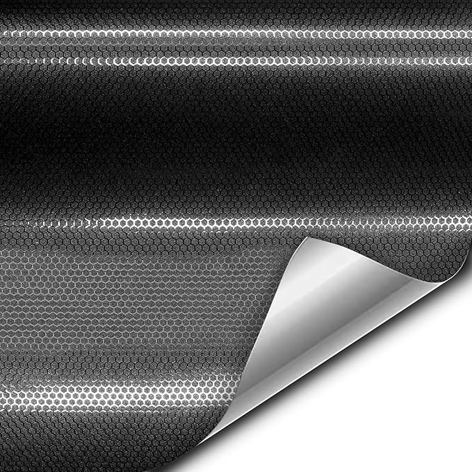 VViViD+ Honeycomb Matte Black Small Pattern Car Wrap Vinyl (3ft x 5ft)
