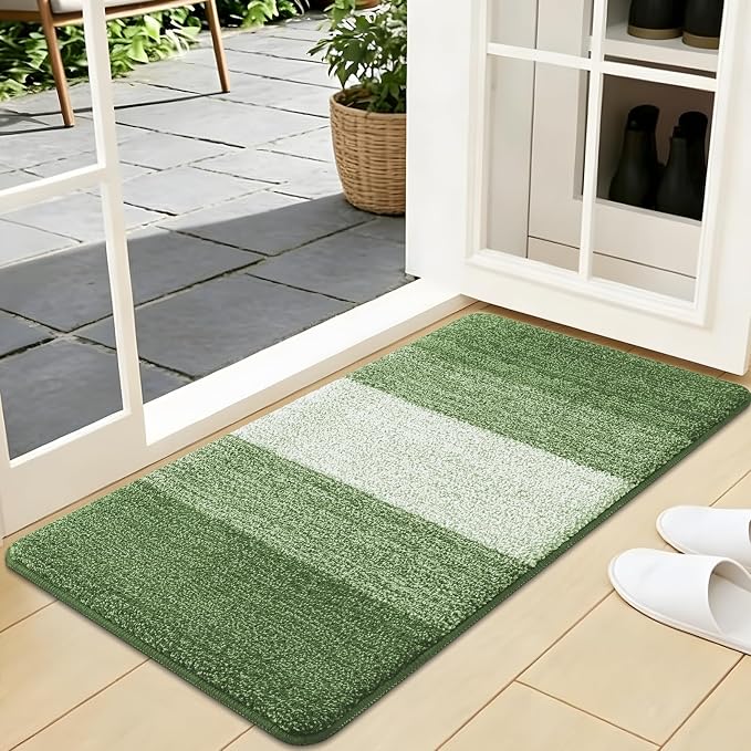 Kitinjoy Indoor Outdoor Door Mat, 40x24 Non-Slip Absorbent Dirt Trapper