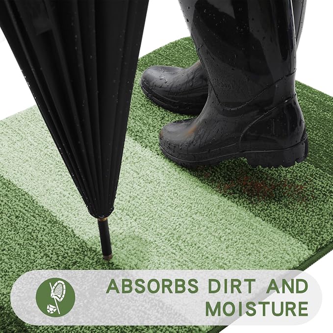Kitinjoy Indoor Outdoor Door Mat, 40x24 Non-Slip Absorbent Dirt Trapper