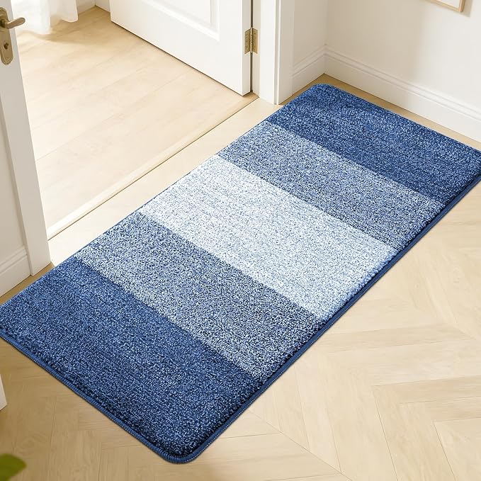 Kitinjoy Indoor Outdoor Door Mat, 50x30 Non-Slip Absorbent Dirt Trapper