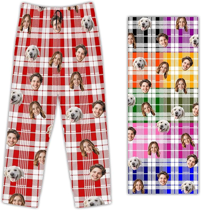 Personalized Pajama Pants For Men Women Custom Pajama Pants With Face Custom Face Pajamas Funny Customized Gifts