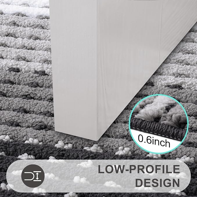 Kitinjoy Indoor Outdoor Door Mat, 47x17 Non-Slip Absorbent Dirt Trapper