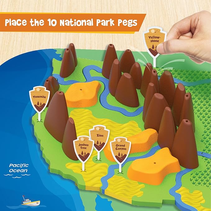 Imagimake Mapology Physical Features USA Puzzle | Mountains, National Parks, Rivers & Lakes 3D Puzzle Toys for Ages 8-13 | Educational Toys | Classroom Must-Haves | Back to School Gifts for Kids 6-12