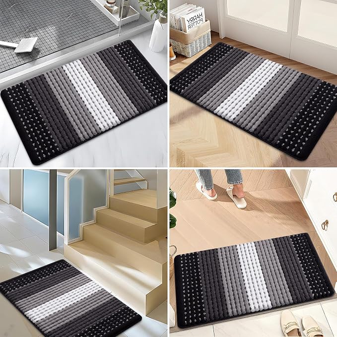 Kitinjoy Indoor Outdoor Door Mat, 71x47 Non-Slip Absorbent Dirt Trapper