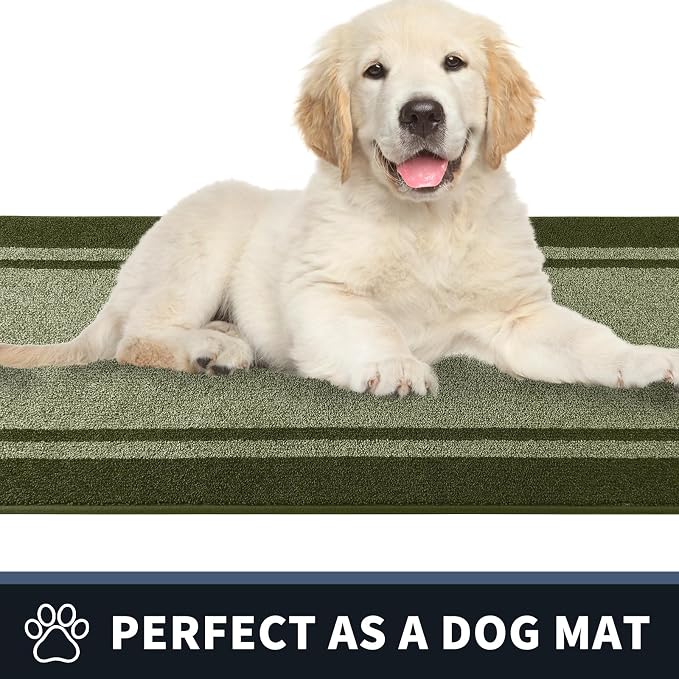 PURRUGS Dirt Trapping Door Mat 34" x 60", Non-Slip Machine Washable Entryway Rug