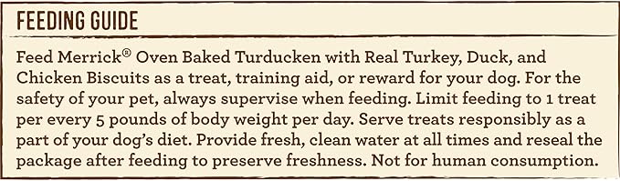 Merrick Oven Baked Natural And Crunchy Bag Of Treats, Turducken Recipe With Real Turkey, Duck, And Chicken - 11 oz. Bag