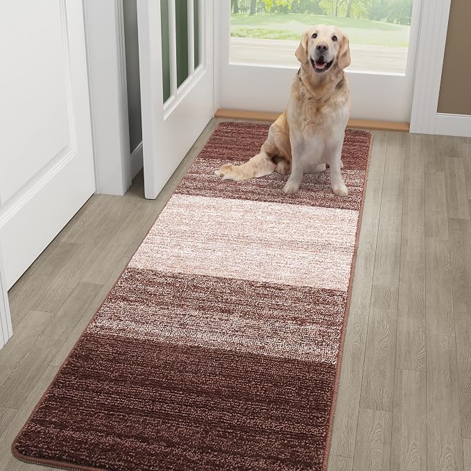 Kitinjoy Indoor Outdoor Door Mat, 59x20 Non-Slip Absorbent Dirt Trapper