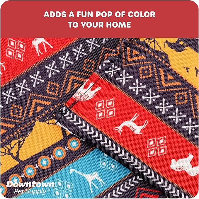 Downtown Pet Supply Dog Crate Pad, 29" x 20" - Waterproof, Ripstop Nylon Dog Crate Mat Chew Proof and Machine Washable - Kalahari - M
