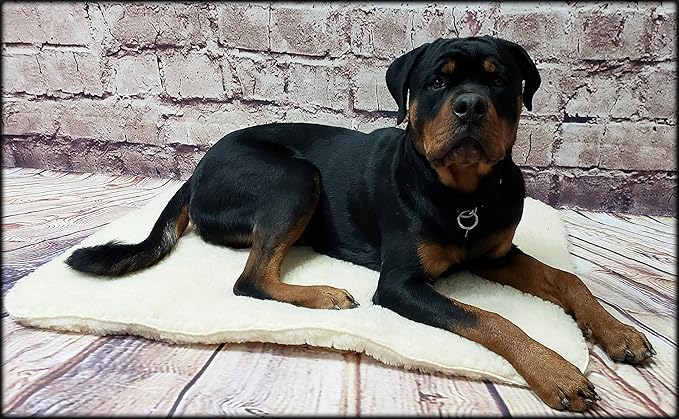 ActiveDogs Hi Loft Sherpa Faux Lambskin Dog Bed - Large 30"x40" - Orthopedic & Machine Washable - Double Layered