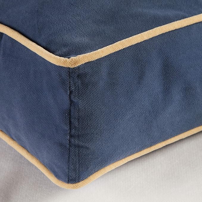 South Pine Porch Buddy Reversible Rectangle Pillow Style Microfiber Dog Bed with Removable, Machine-Washable Cover, Denim, Small (36 in. x 24 in.)