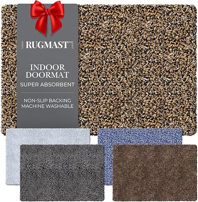 Premium Microfiber Indoor Door Mat – 36"x72" Washable Entry Mat, Waterproof