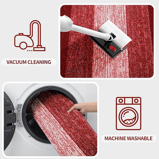 Kitinjoy Indoor Outdoor Door Mat, 71x24 Non-Slip Absorbent Dirt Trapper